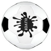 Leuke Zwarte Kleur Spatnaam Kind` Voetbal (Gedraaid)