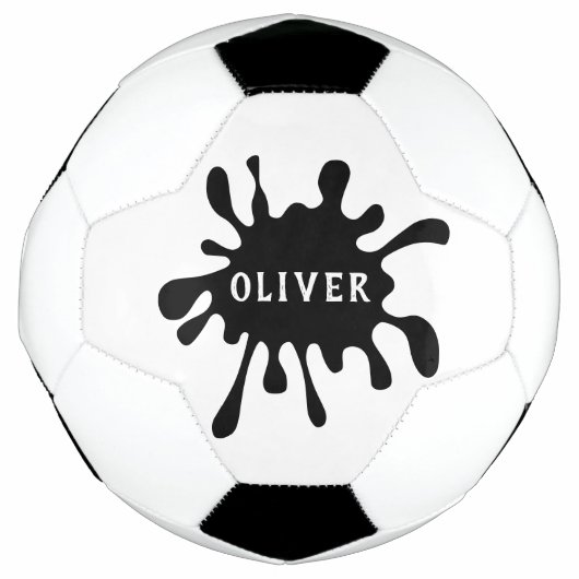 Leuke Zwarte Kleur Spatnaam Kind` Voetbal (Voorkant)