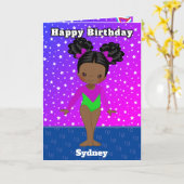 Leuke zwarte meisjes gymnastiek kleurplaat Verjaar Kaart (Gele Bloem)