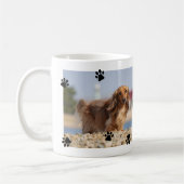 Leuke zwarte poot afdrukken 2 huisdier foto's koffiemok (Links)