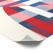 Leuke zwarte pug dog met bril en check Shirt Poster (Hoek)