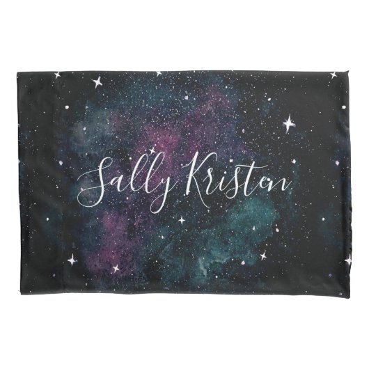 Leuke zwarte Sterrennacht Sky Galaxy Space Decor Kussensloop (Voorkant)