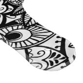 Leuke zwarte witte bloemen paisley snijplank (Hoek)