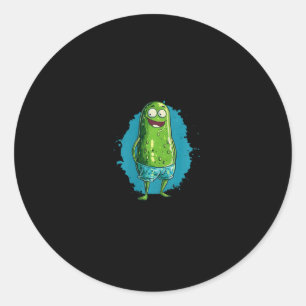 Leuke Zwem Komkommer In Broek Voor Zwembad En Vaka Ronde Sticker