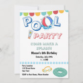 Leuke zwembadfeest uitnodiging (Voorkant)