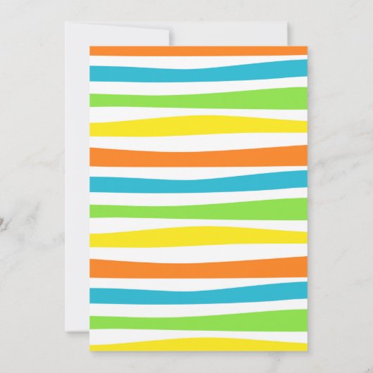 Leuke zwembadfeest verjaardagsuitnodiging kaart (Achterkant)