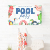 Leuke zwembadfeestje | Verjaardagsbanner Spandoek (Insitu)