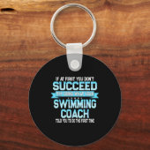 Leuke Zwemcoach Meme - Grappige Zwemmer Uitspraak Sleutelhanger (Voorkant)
