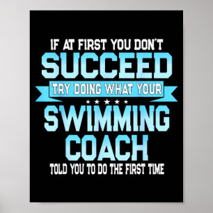Leuke Zwemcoach Meme - Grappige Zwemmer Zeggen Poster