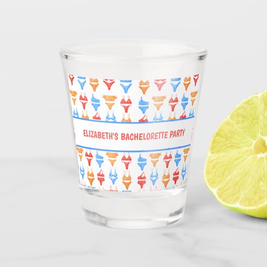Leuke Zwempak Pool Feestje Persoonlijke Bacheloret Shot Glas (Voorkant)
