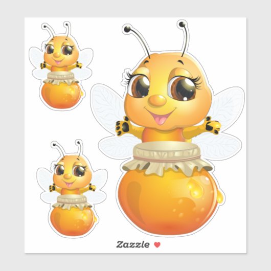 Leuke🐝Honingbij🐝Stickers Sticker (Vel)