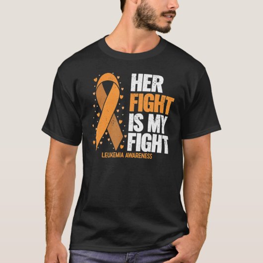 Leukemia Awareness  Her Fight Is My Fight Leukemia T-shirt (Voorkant)