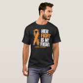 Leukemia Awareness  Her Fight Is My Fight Leukemia T-shirt (Voorkant volledig)