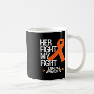 Leukemia Awareness Her Fight Orange Ribbon Gift Koffiemok