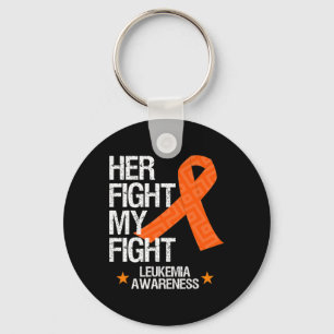 Leukemia Awareness Her Fight Orange Ribbon Gift Sleutelhanger