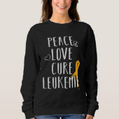 Leukemia Awareness  Love Peace Cure Leukemia Trui (Voorkant)