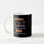 Leukemia awareness Mom Support Leukemia Warrior Koffiemok (Links)