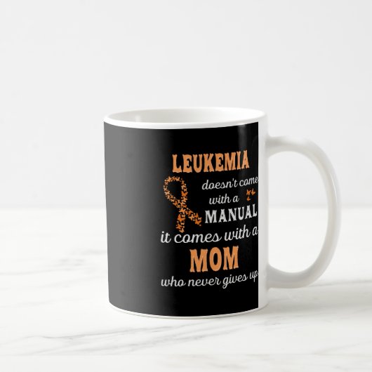 Leukemia awareness Mom Support Leukemia Warrior Koffiemok (Rechts)