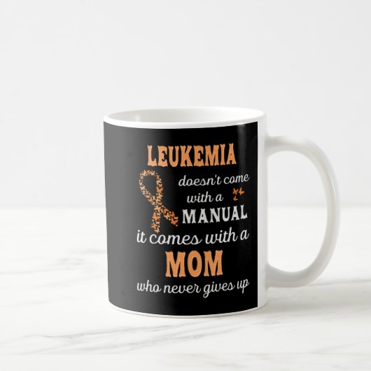 Leukemia awareness Mom Support Leukemia Warrior Koffiemok (Rechts)