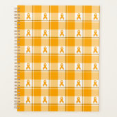 Leukemia Awareness Plaid Orange Ribbon Planner (Voorkant)