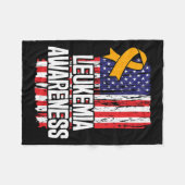 Leukemia Awareness Ribbon - overlevende van leukem Fleece Deken (Voorkant (Horizontaal))