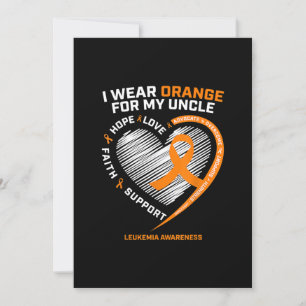 Leukemia Awareness Shirts Uncle Mens Womens Kids Kaart