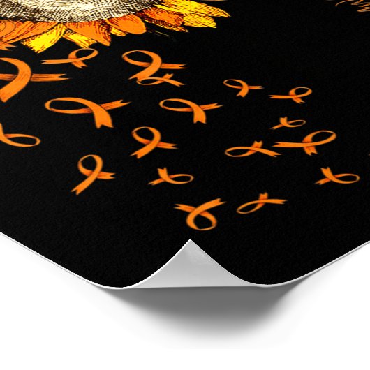 LEUKEMIA Awareness Sunflower Poster (Hoek)