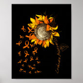 LEUKEMIA Awareness Sunflower Poster (Voorkant)