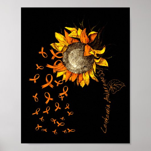 LEUKEMIA Awareness Sunflower Poster (Voorkant)