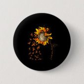 LEUKEMIA Awareness Sunflower Ronde Button 5,7 Cm (Voorkant)
