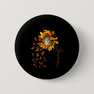 LEUKEMIA Awareness Sunflower Ronde Button 5,7 Cm
