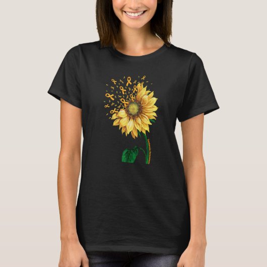 LEUKEMIA Awareness Sunflower T-shirt (Voorkant)