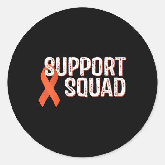 Leukemia Awareness Support Squad Ronde Sticker (Voorkant)