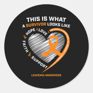 Leukemia Awareness Survivor Gifts Men Women Kids Ronde Sticker