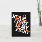 Leukemia Awareness Warrior Haar gevecht is mijn ge Kaart (Voorkant)