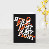 Leukemia Awareness Warrior Haar gevecht is mijn ge Kaart (Gele Bloem)