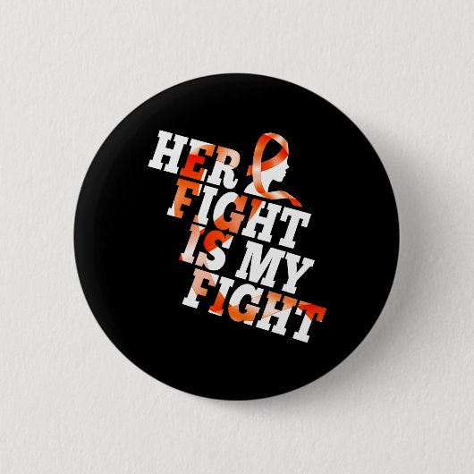 Leukemia Awareness Warrior Haar gevecht is mijn ge Ronde Button 5,7 Cm (Voorkant)