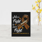 Leukemia Awareness Warrior Her Fight Is Our Fight Kaart (Gele Bloem)