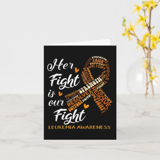 Leukemia Awareness Warrior Her Fight Is Our Fight Kaart (Gele Bloem)