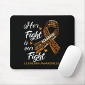 Leukemia Awareness Warrior Her Fight Is Our Fight Muismat (Met muis)