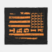 Leukemia Cancer Awareness  Leukemia Orange Ribbon  Fleece Deken (Voorkant (Horizontaal))