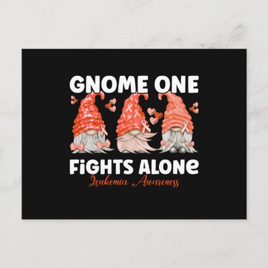 Leukemia Cancer Orange Ribbon Gnome Briefkaart (Voorkant)