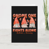 Leukemia Cancer Orange Ribbon Gnome Kaart (Voorkant)