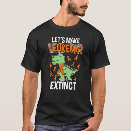 Leukemia Dinosaur Orange Ribbon Hematologist Repti T-shirt (Voorkant)