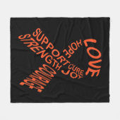 Leukemia Fight Cancer Fleece Deken (Voorkant (Horizontaal))