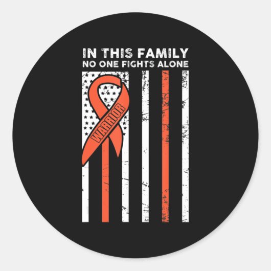 Leukemia Fight Cancer Ronde Sticker (Voorkant)