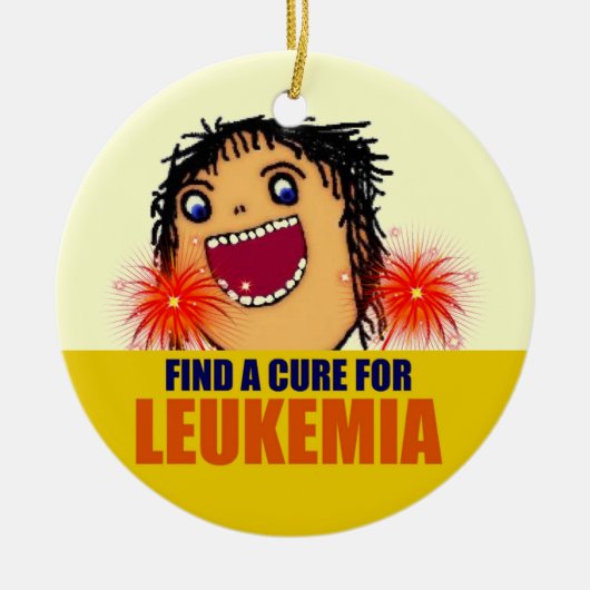 Leukemia Guardian Angel Keramisch Ornament (Voorkant)