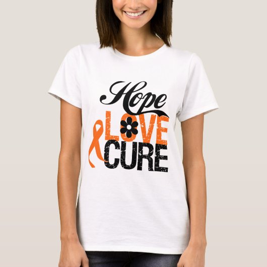 LEUKEMIA Hope Love Cure Gifts T-shirt (Voorkant)