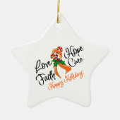 Leukemia Love Cure Prettige feestdagen Keramisch Ornament (Voorkant)