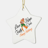 Leukemia Love Cure Prettige feestdagen Keramisch Ornament (Links)